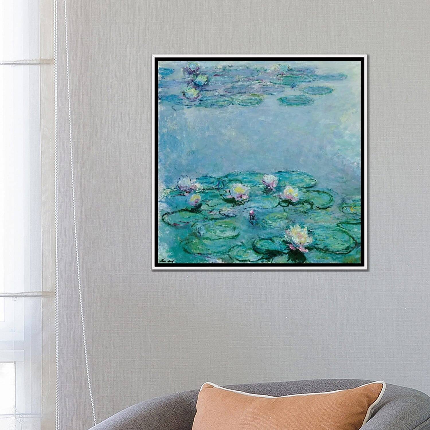 iCanvas "Water Lilies " by Claude Framed Canvas Print Bed Bath